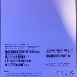 Empty iPhone 11 box nothing inside it is empty.